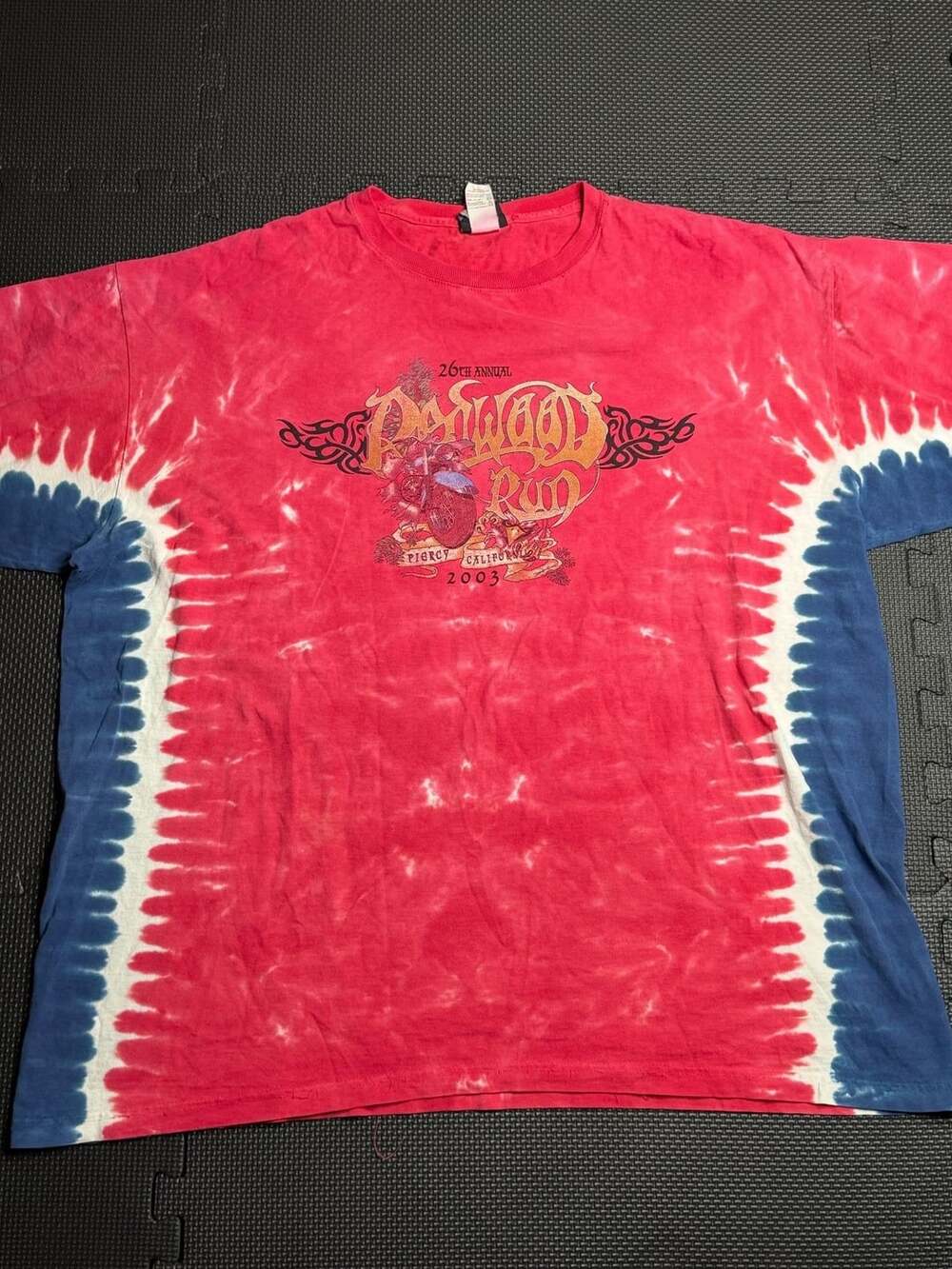 Liquid Blue Redwood Run 2003 Tie Dye T-Shirt Size XL